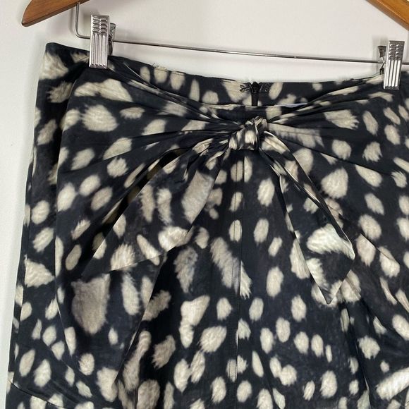 MaxMara Cargo Tie Front Midi Skirt Sz 12 - Picture 2 of 14